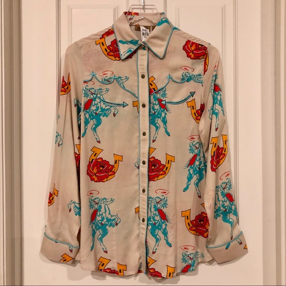 Wrangler Tops - Wrangler/Rodeo Quincey | Retro Cowgirl Snap Blouse